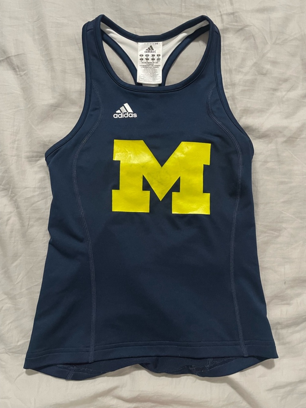3/$15 adidas Navy Racerback University of Michigan Race Tank